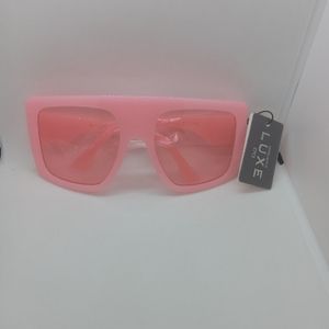Women's Oversized Square Pink Sunglasses